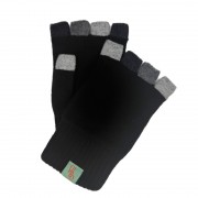Fingerless Gloves | Fabulous Fagin | Black/College Grey